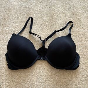 Black Calvin Klein Front Clasp Bra